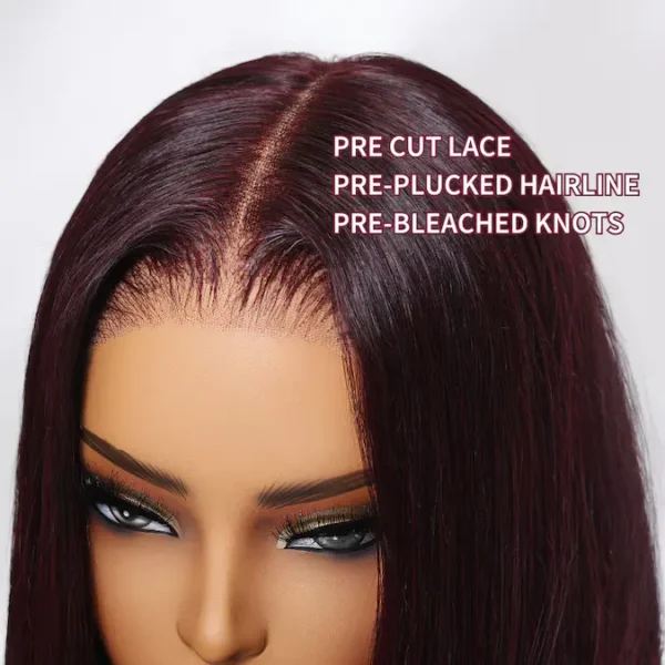 Beautyforever @Lynee 7x5 and 13x4 Pre-Everything Lace Frontal Black Cherry Layered Straight and Loose Wave Effortlessly Glueless Wig - Image 5