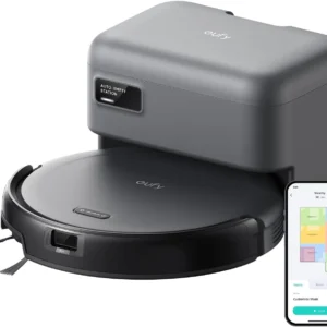 eufy Robot Vacuum Omni C20, Robot Vacuum and Mop Combo, Self Emptying, Auto Mop Washing and Auto Drying for Hands-free Cleaning, 7000 Pa Powerful Suction, 3.35-Inch Ultra-Slim Body, All-in-One Station