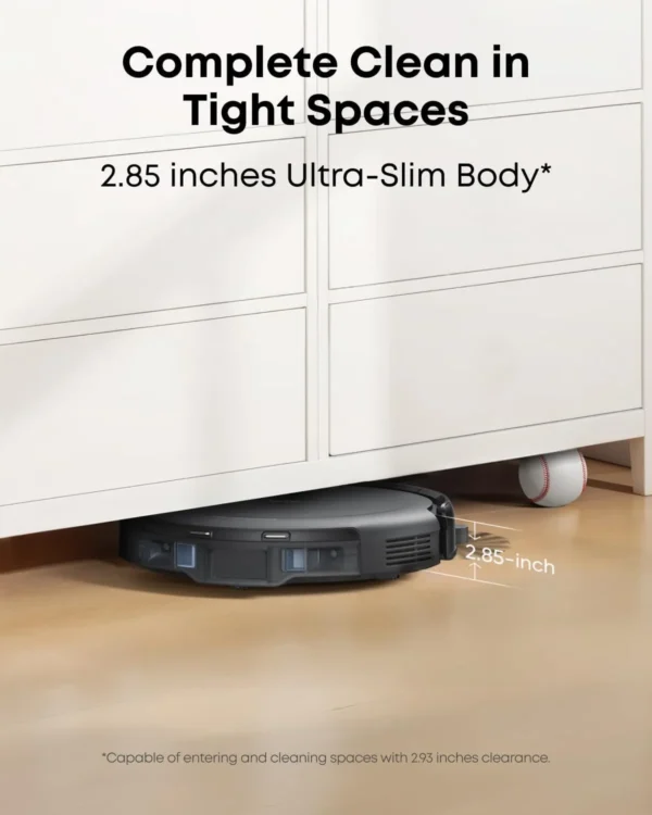 eufy Robot Vacuum Omni C20, Robot Vacuum and Mop Combo, Self Emptying, Auto Mop Washing and Auto Drying for Hands-free Cleaning, 7000 Pa Powerful Suction, 3.35-Inch Ultra-Slim Body, All-in-One Station - Image 4