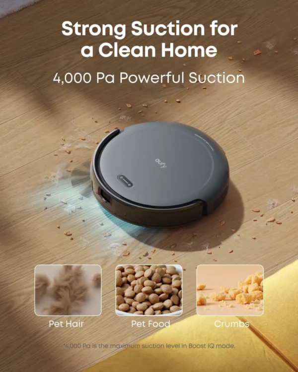 eufy Robot Vacuum Omni C20, Robot Vacuum and Mop Combo, Self Emptying, Auto Mop Washing and Auto Drying for Hands-free Cleaning, 7000 Pa Powerful Suction, 3.35-Inch Ultra-Slim Body, All-in-One Station - Image 3