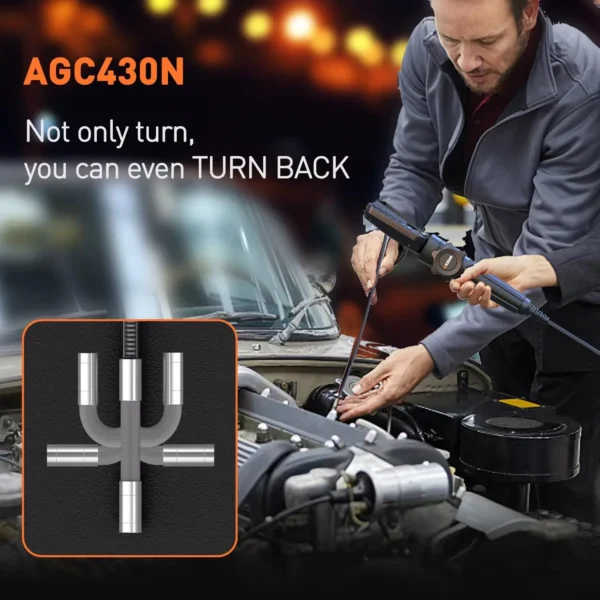 Two-Way Articulating Borescope, DXZtoz Industrial Endoscope with 0.33in Articulated Snake Camera, Video Inspection Scope with Light for Automotive Aircraft Mechanics- 5.5FT - Image 5