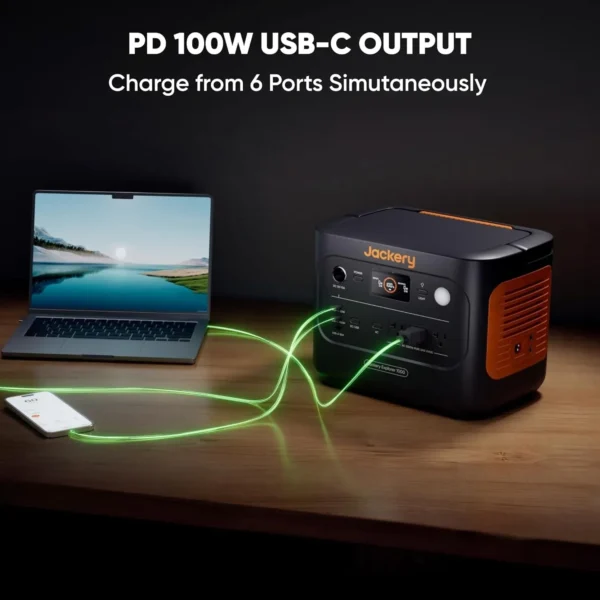 Jackery Explorer 1000 v2 Portable Power Station,1070Wh LiFePO4 Battery,1500W AC/100W USB-C Output, 1 Hr Fast Charge, Solar Generator for Camping,Emergency, RV, Off-Grid Living(Solar Panel Optional) - Image 5