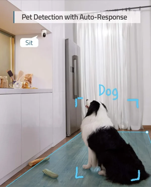 eufy Security Indoor Cam E220, Camera for home Security, Pan & Tilt, Dog/Pet Camera, 2K Wi-Fi Plug-in, Motion Tracking, Motion Only Alerts, Night Vision, HomeBase 3 Compatible, Voice Assistant Support - Image 5