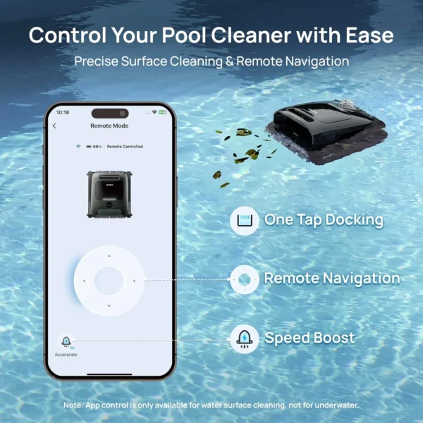Beatbot AquaSense 2 Pro Cordless Pool Vacuum Robot, Unmatched 5-in-1 Cleaning, Surface Parking, Skims Water Surface with APP Control, Water Clarification, for Pools up to 3,875 Sq.ft – Emerald Green - Image 7