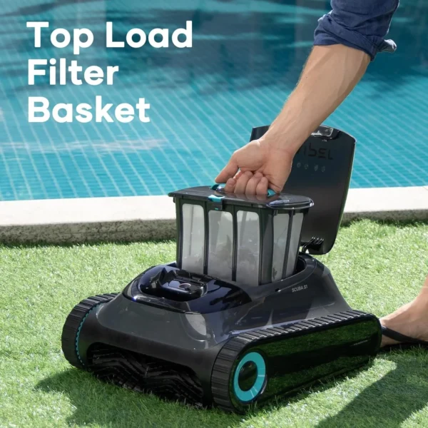 AIPER Scuba S1 Cordless Robotic Cleaner, Smart Navigation for Inground Pools up to 1,600 Sq.ft, Wall and Waterline Cleaning Vacuum - Image 3