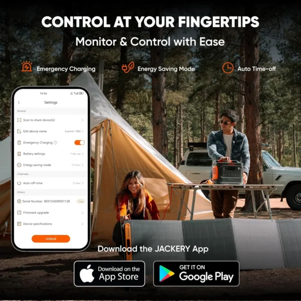 Jackery Explorer 1000 v2 Portable Power Station,1070Wh LiFePO4 Battery,1500W AC/100W USB-C Output, 1 Hr Fast Charge, Solar Generator for Camping,Emergency, RV, Off-Grid Living(Solar Panel Optional) - Image 2