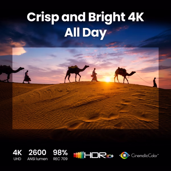 GP520 | 4K HDR 2600lm Home Entertainment Projector with Google TV - Image 5